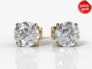 SPECIAL 1.00cts. 18ct. Yellow Gold Diamond Earstuds-20-18000-1.00G