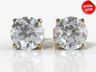 SPECIAL - 2.00cts. 18ct. Yellow Gold Diamond Earstuds-20-18000-2.00