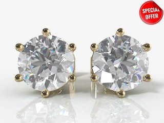 SPECIAL - 2.00cts. 18ct. Yellow Gold Diamond Earstuds-20-18006-2.00