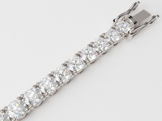 2.45cts. 2.10mm. Wide Diamond Tennis Bracelet in 18ct. White Gold-50-05071-0245