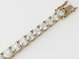 2.45cts. 2.10mm. Wide Diamond Tennis Bracelet in 18ct. Yellow Gold-50-18071-0245