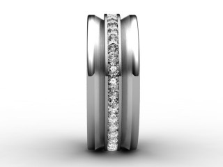 Multi Diamond Men's Ring in Platinum - 6