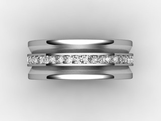 Multi Diamond Men's Ring in Platinum - 9