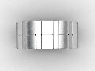 Designer Band Men's Ring in Platinum - 9