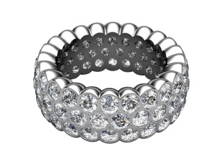 Multi Diamond Men's Ring in Platinum-69-01030