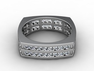 Multi Diamond Men's Ring in Platinum-69-01045