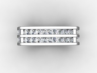 Multi Diamond Men's Ring in Platinum - 9