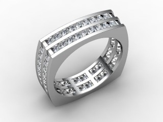 Multi Diamond Men's Ring in Platinum - 12
