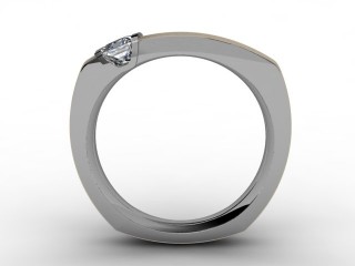 Single Stone Diamond Men's Ring in Platinum - 3