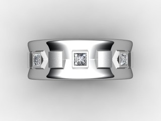 Multi Diamond Men's Ring in 18ct. White Gold - 9