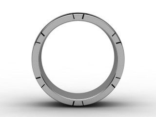 Designer Band Men's Ring in 18ct. White Gold - 3