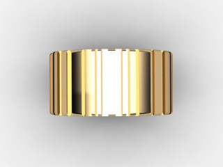 Designer Band Men's Ring in 18ct. Yellow Gold - 6