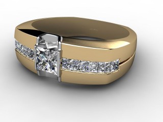Single Stone Diamond Men's Ring in 18ct. Yellow Gold-69-18042