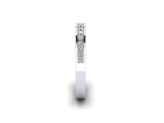 Semi-Set Diamond Eternity Ring in Platinum: 2.7mm. wide with Round Milgrain-set Diamonds - 6