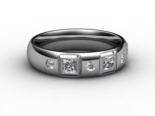 Semi-Set Diamond Eternity Ring 0.45cts. in Platinum-88-01012