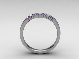 Amethyst and Diamond 0.21cts. in Platinum - 3