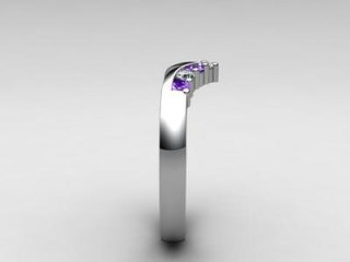 Amethyst and Diamond 0.21cts. in Platinum - 6