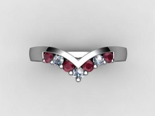 Ruby and Diamond 0.26cts. in Platinum - 9