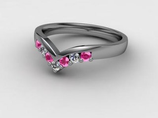 Pink Sapphire and Diamond 0.26cts. in Platinum-88-01015-124
