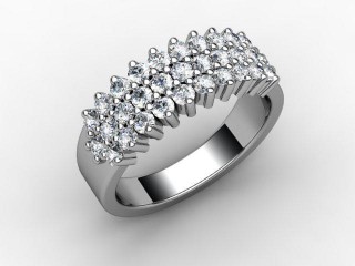 Semi-Set Diamond Eternity Ring 0.92cts. in Platinum - 12