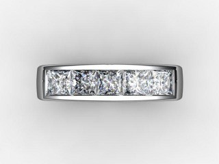 Semi-Set Diamond Eternity Ring 1.40cts. in Platinum - 9