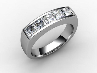 Semi-Set Diamond Eternity Ring 1.40cts. in Platinum - 12