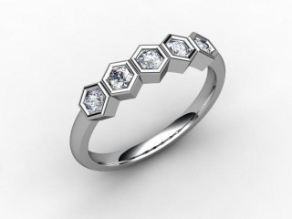 Semi-Set Diamond Eternity Ring 0.30cts. in Platinum - 12