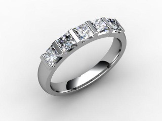 Semi-Set Diamond Eternity Ring 1.28cts. in Platinum - 12
