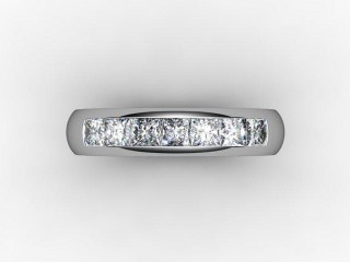 Semi-Set Diamond Eternity Ring 0.84cts. in Platinum - 9