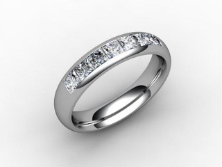 Semi-Set Diamond Eternity Ring 0.84cts. in Platinum - 12
