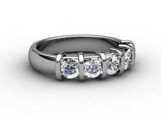 Semi-Set Diamond Eternity Ring 0.75cts. in Platinum-88-01030