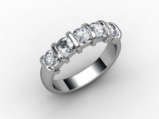Semi-Set Diamond Eternity Ring 0.75cts. in Platinum - 12