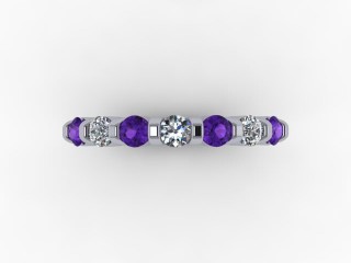 Amethyst and Diamond 0.40cts. in Platinum - 9