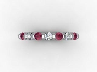 Ruby and Diamond 0.42cts. in Platinum - 9