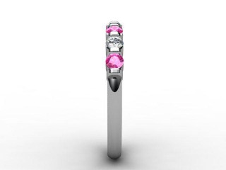 Pink Sapphire and Diamond 0.42cts. in Platinum - 6