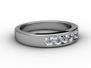 Semi-Set Diamond Eternity Ring 0.50cts. in Platinum-88-01036