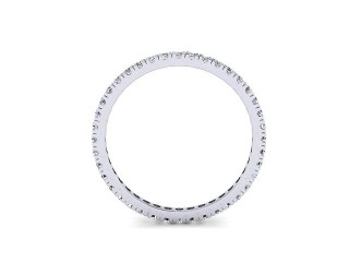 Full Diamond Eternity Ring in Platinum: 1.7mm. wide with Round Split Claw Set Diamonds - 3