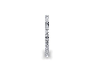 Full Diamond Eternity Ring in Platinum: 1.7mm. wide with Round Split Claw Set Diamonds - 6