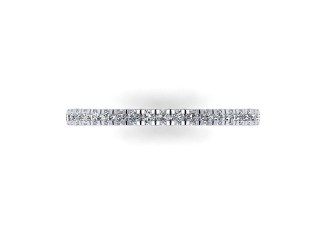Full Diamond Eternity Ring in Platinum: 1.7mm. wide with Round Split Claw Set Diamonds - 9