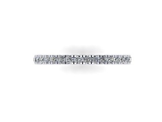 Full Diamond Eternity Ring in Platinum: 1.9mm. wide with Round Split Claw Set Diamonds - 9
