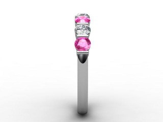 Pink Sapphire and Diamond 0.75cts. in Platinum - 6