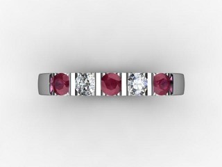 Ruby and Diamond 0.68cts. in Platinum - 9