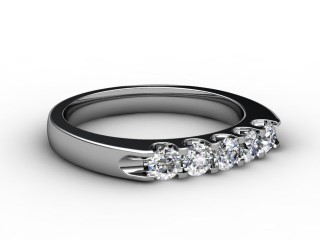 Semi-Set Diamond Eternity Ring 0.65cts. in Platinum-88-01058