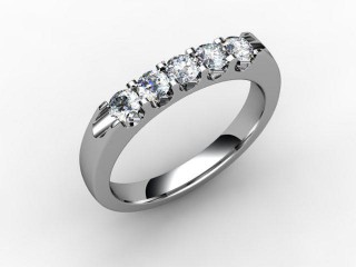 Semi-Set Diamond Eternity Ring 0.65cts. in Platinum - 12