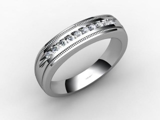 Semi-Set Diamond Eternity Ring 0.18cts. in Platinum - 12