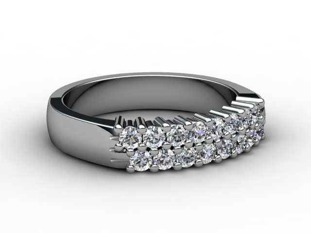 Semi-Set Diamond Eternity Ring 0.50cts. in Platinum