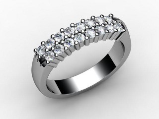 Semi-Set Diamond Eternity Ring 0.50cts. in Platinum - 15