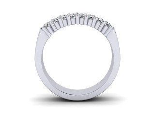 Semi-Set Diamond Eternity Ring 0.75cts. in Platinum - 9