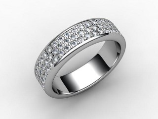 Semi-Set Diamond Eternity Ring 0.77cts. in Platinum - 12