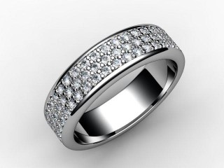 Semi-Set Diamond Eternity Ring 0.77cts. in Platinum - 15